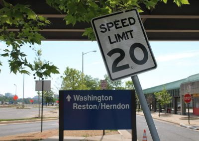 Washing Reston Herndon traffic sign