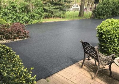 asphalt stretch in a backyard