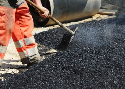 man moving around asphalt